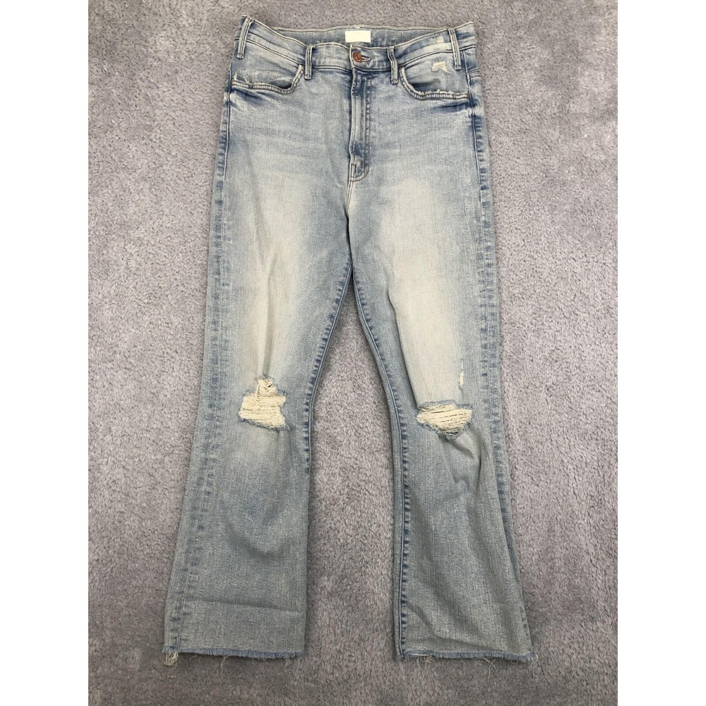 Mother Jeans Womens Size 29x27 The Hustler Ankle Fray Blue